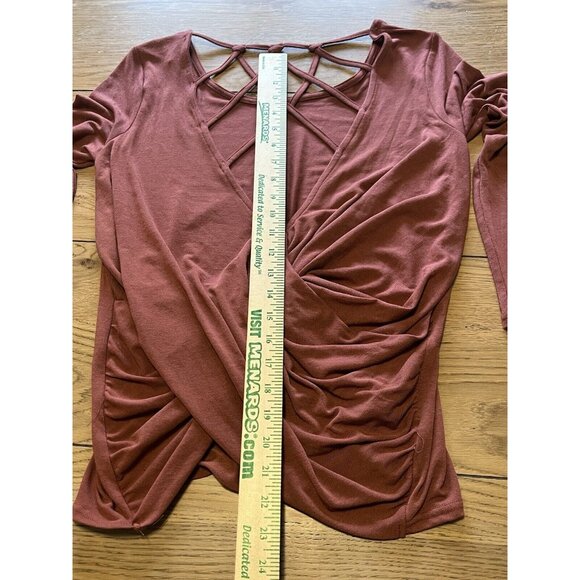 Anthropologie She + Sky Pullover Womens Size Small Peasant Open Back Blouse City - Picture 7 of 10